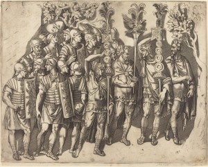 Marco Dente (Italian, c. 1493 - 1527 ), A Roman Legion, 1515/1527, engraving on laid paper, Ailsa Mellon Bruce Fund 2009.118.1
